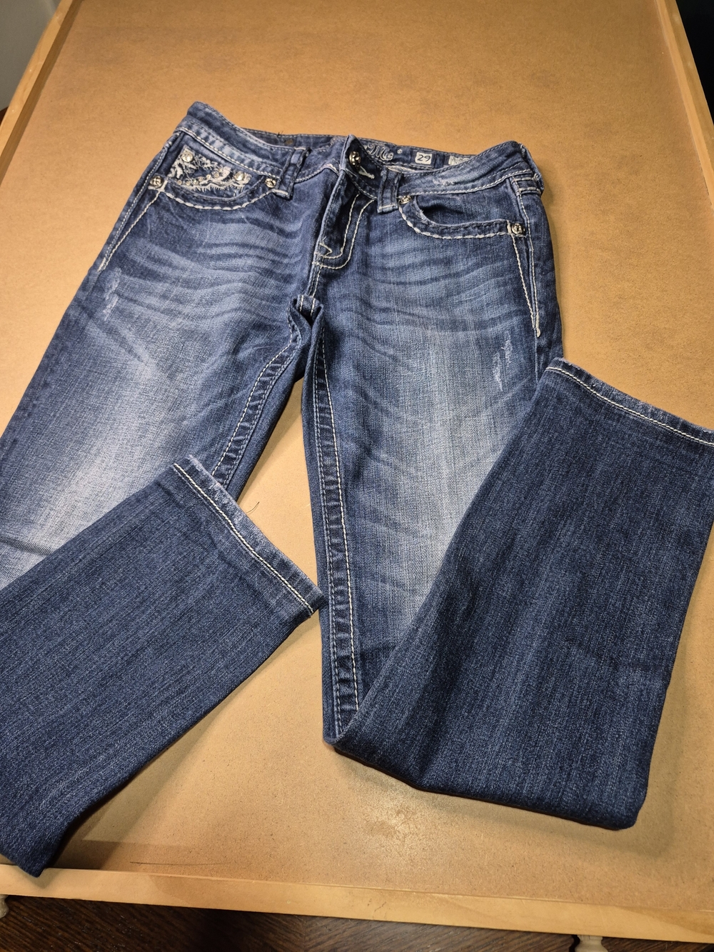 Miss Me Dark Washed Blue Skinny Jeans